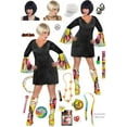 thumbnail image 2 of Rhapsody Slinky/Crush Velvet Print Go-go Dancer Halloween Costume Kit with Wig Large, 2 of 3