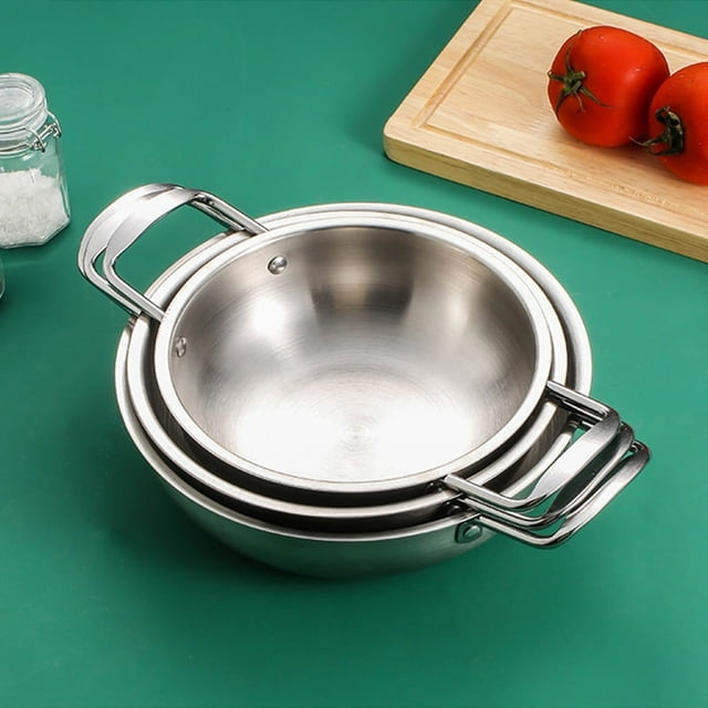KEINXS Dinnerware Flatware Stainless Steel Stainless Steel Dutch Oven Dutch Oven Pot Best Chef’S Pan In Pots and Pans Induction Pot Stock Pot Kitchen Utensils Set Dinnerware Flatware