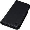 thumbnail image 1 of - Leather Case for iPhone 14 Pro. Premium Genuine Leather(Pure Black), 1 of 5