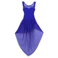 thumbnail image 3 of vastwit Kids Girls Sleeveless Lyrical Dance Dress High Low Tulle Ballet Dress Gymnastics Leotard Costume Blue 10, 3 of 7