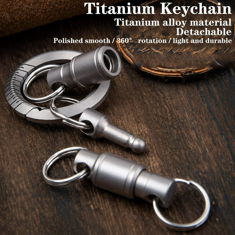 Men Creative Titanium Alloy Key Chain Ring Keyfob Keyring Keychain Gift G2  D8T4