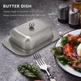 thumbnail image 2 of Stainless Steel Butter Dish Box Container Elegant Cheese Server Storage Keeper Tray With Easy To Ho, 2 of 5