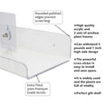 thumbnail image 5 of Deago 2 Pack 12" Acrylic Floating Shelf Wall Mounted Invisible Clear Shelves for Living Room Office Bedroom Bathroom Kitchen, 5 of 7