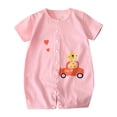 thumbnail image 3 of SROBPTY Newborn Boys Girls Rompers Print Short Sleeve Jumpsuit for 0-20M, 3 of 5