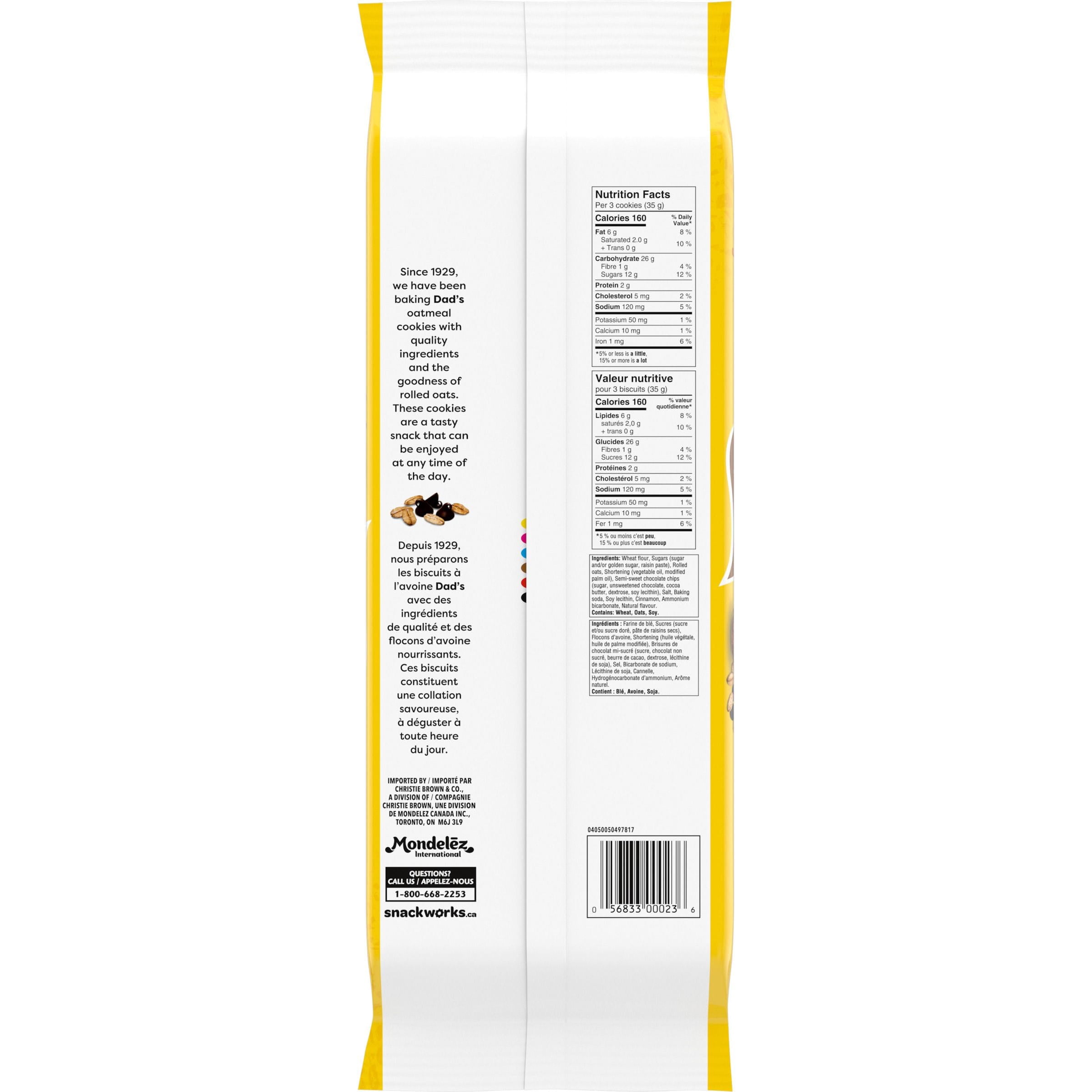 Dad's Oatmeal Chocolate Chip Cookies