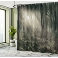 thumbnail image 5 of Ambesonne Brown Shower Curtain, Nostalgic Dark Forest, 69"Wx84"L, Brown, 5 of 5