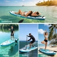 thumbnail image 7 of Garvee Bohemian Style Inflatable Stand Up Paddle Board with Accessories, EVA Non-Slip Deck SUP Board with 3 Fins, All-Around iSUP for Adults & Youth, for Lake, Ocean & River (Blue, 132''), 7 of 7