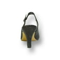 thumbnail image 4 of FLORAL Staci Women's Wide Width Peep Toe Glitter Bow with Jewel Slingback Pump BLACK 7, 4 of 6