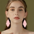 thumbnail image 3 of Acrylic Petal Earrings for Women Boho Flower Earrings Long Floral Tassel Earrings Long Rose Flower Hanging Resin Floral Statement Earring Jewellery Gifts, 3 of 16