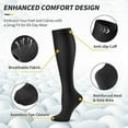 thumbnail image 2 of 6 pairs of men's and women's sports solid color compression socks -8-15mmhg, both men and women have knee high support and breathability, suitable for running, athletics, soccer, and travel, 2 of 9
