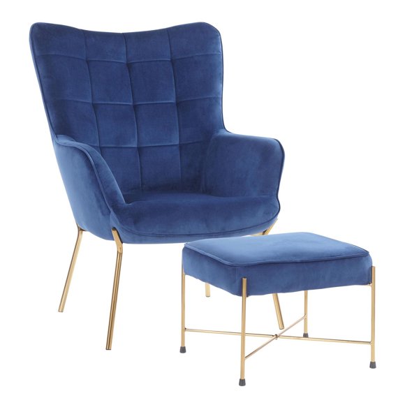 Izzy Contemporary Chair with Ottoman by LumiSource