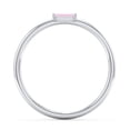 thumbnail image 3 of East-West Stackable Baguette Birthstone Ring - Pink Tourmaline (October), 3 of 5