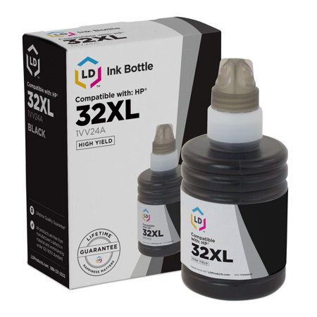 LD Products Compatible Ink Bottle Replacement For HP 32XL 1VV24AN High Yield Black For Use In Smart Tank 7001, 7301 & Smart Tank Plus 551, 651