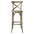 thumbnail image 6 of Modway Gear 43.5" Modern Style Elm Wood X-brace Back Bar Stool in Gray Finish, 6 of 10
