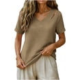 thumbnail image 6 of BUIGTTKLOP Womens Tops Short Sleeve Shirts Casual V Neck T Shirts Lightwieght Loose Fitted Tees, 6 of 6