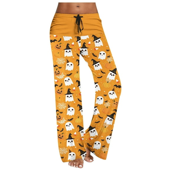 PMUYBHF Velvet Pants Women Petite Plus Ladies' Casual and Comfortable Women's Casual and Fashionable Printed Drawstring Splicing Comfortable Pants Wide Leg Pants Sweat Pants for Womens Baggy Petite