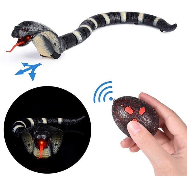 Faukait Jouet serpent électrique télécommandé RC&Robot - Jouet serpent à  mouvement rapide de faux hochet - Jouets de Noël, d'Halloween, de fête