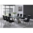 thumbnail image 4 of 46" x 94" Clear Glass Dining Table and Silver Stainless Steel Base, 4 of 4