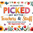 thumbnail image 4 of Yatrandify Colorful Design Teacher Appreciation Banner Vibrant Flower Pattern Staff Recognition Thank You Decoration for School Indoor Event Celebration, 4 of 7