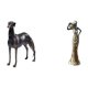 thumbnail image 1 of Estatua de resina de perro, figura de animal, escultura coleccionable, adorno de escritorio, artesanía africana hecha de resina fina, adecuada para re, 1 of 8