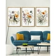 thumbnail image 4 of Colorful Floral Wall Hanging Decor Flower Wall Decor Botanical Pictures Framed Canvas Wall Art for Office Dining Room Hallway 24x36in Natural Framed, 4 of 8