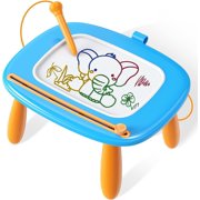 OMA-Magnetic Drawing Board for Toddlers Ages 1-3 – Doodle Board Pad Learning Toy for 18 Months to 3-Year-Old Boys, Educational Birthday Gift – Blue
