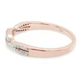 thumbnail image 4 of AFFY Infinity Twist Band Ring for Women, 0.10CT Round Moissanite Diamond 14K Rose Gold over Silver-4.5, 4 of 8