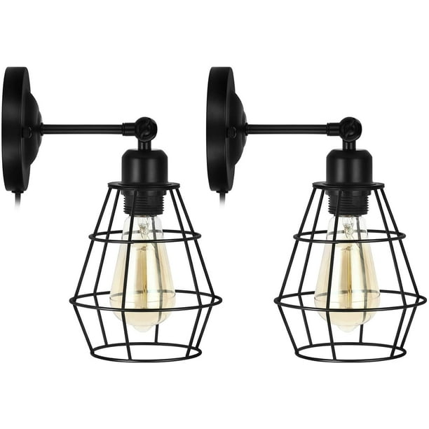 Lampe de chevet avec cage géométrique en métal Hoel