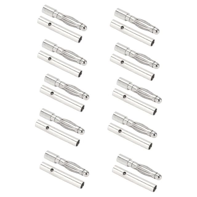 Motor Plug Connector, Red Copper Banana Plug High Hardness Corrison Resistance Durable For ESC Battery Motor