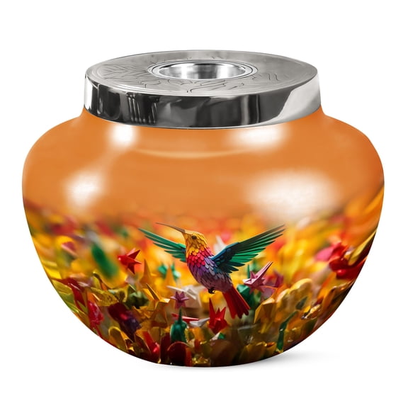 KARYLIZ Humming Bird Urn For Human Ashes - Decorative Ash Holder For Funeral - Unique Gifts For Ashes - Burial Urns For Human Ashes Large Urns For Ashes Adult Male - Urns For Ashes Adult Man 10 Inch