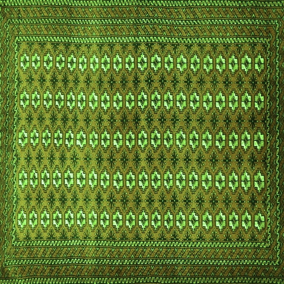 Ahgly Company Indoor Square Persian Green Traditional Area Rugs, 5' Square