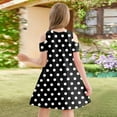thumbnail image 4 of XADYUY Girls Dresses Casual A-Line Sleeveless Toddler Skater Polka Dot Twirl Crew Neck Swing kids sundresses girls 4-16,Black 11-12 Years, 4 of 6