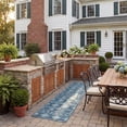 thumbnail image 3 of Safavieh Courtyard Allycia Geometric Indoor/Outdoor Runner Rug, Navy/Aqua, 2'3" x 6'7", 3 of 10