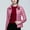 Pink, variant on Babysbule Winter Coats for Women Women's Puffer Jacket Long Sleeve Stand Collar Zip Up Quilted Lightweight Down Coat Winter With Pockets