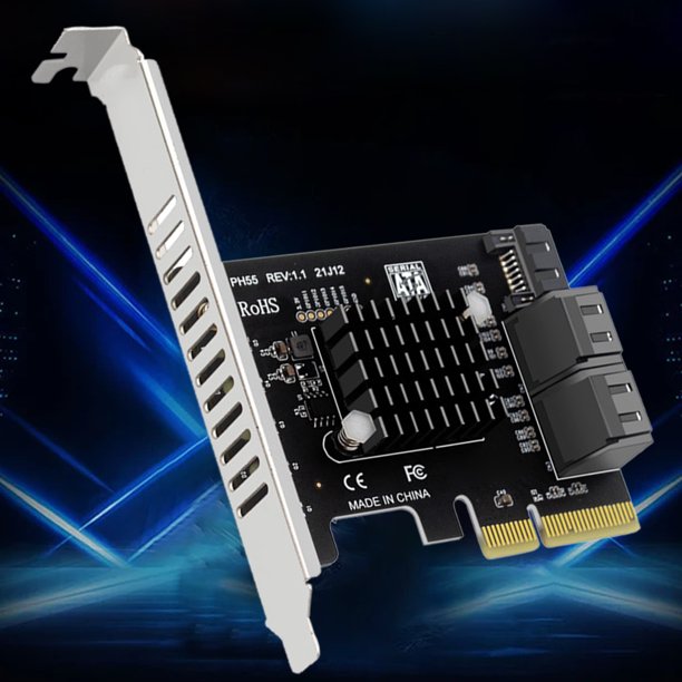 Tarjeta Adaptador 4 Puertos M.2 A SATA - Convierte Una Ranura M.2 En 4 Conexiones SATA 6Gbps Para Discos Duros/SSD