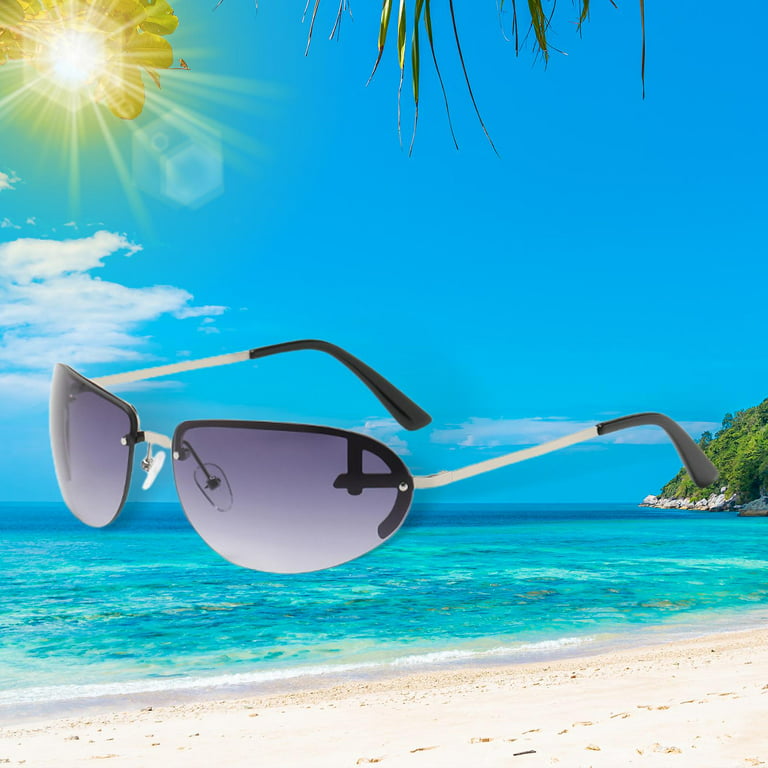 Men Sunglasses, Metal Frame Lightweight Sun Protection Trendy Sun