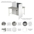 thumbnail image 5 of Hustle 48W 2 Person Cubicle Desk with Storage in White/Gray - Engineered Wood, 5 of 6