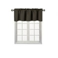 thumbnail image 3 of Blackout thermal insulated 1pc TVLO brown valance curtain for kitchen, bathroom, bedroom short window rod pocket home decor 54 inch x 18 inch, 3 of 3