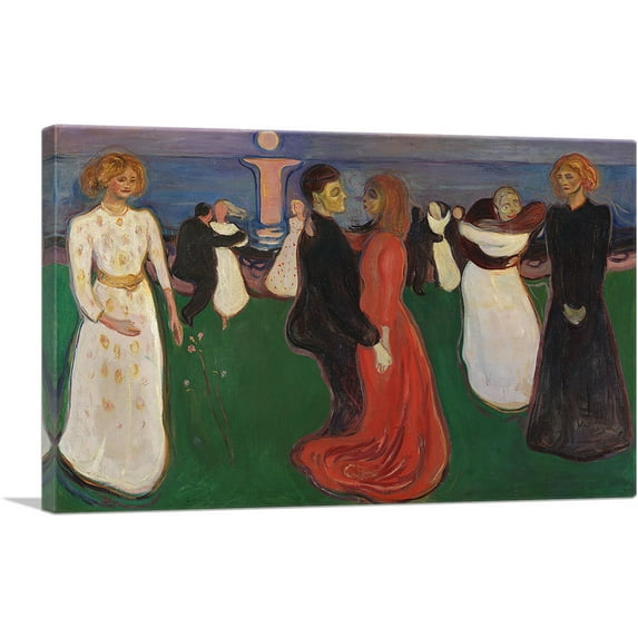 ARTCANVAS Dance of Life 1900 Canvas Art Print by Edvard Munch - Size: 18" x 12" (1.50" Deep)