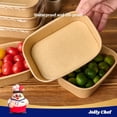 thumbnail image 4 of YANTONG 50 Pack Paper Food Containers with Lids, 19 oz Disposable Meal Prep Containers, Rectangular Paper Bowls with Lids for Thanksgiving, Christmas, Parties, 4 of 5