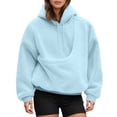 thumbnail image 4 of FUZHIQ Women's Fuzzy Pet Pouch Hoodie Cat Dog Carrier Sweatshirt Round Zipper Opening Kangaroo Pocket Plush Hooded Pullover for Small Pets, 4 of 6