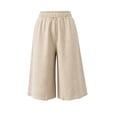 thumbnail image 4 of Noric Women's Plus Size Capri Pants Casual Wide Leg Casual Flowy Culottes Summer Lounge Beach Pants with Pockets, 4 of 7