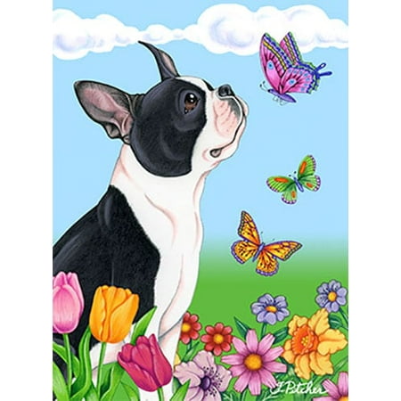 - Boston Terrier - Best of Breed Butterfly House Flag
