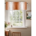thumbnail image 3 of Kitchen Valances for Window, Abstract Orange White Gradient Light Filtering Rod Pocket Valance Curtain, Modern Minimalist Stripe Art &nbsp;Short Curtains Window Topper for Bedroom Living Room 54x18in, 3 of 7