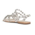 thumbnail image 4 of Jeffrey Campbell Calath Women Embellished Flat Sandals Clear Nude Pearl Sandals (Clear, 7), 4 of 4