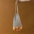 thumbnail image 6 of Reusable Cotton Mesh Grocery Bag, Ongmies Washable String Bag Farmers Market Shopping Net Bags Beach Organizer Bulk Aesthetic Portable Tote with Handles for Fruit Vegetable, 6 of 9