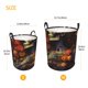 thumbnail image 3 of Fotbe Vintage Floral Skull Cesto de Ropa con Asas, Cesto Impermeable de Gran Capacidad, Bolsa de Lavado para Dormitorio, Cesto de Ropa con Ruedas y Asas-Small, 3 of 6