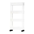 thumbnail image 1 of QualitChoice Occupying No Space 5 Tier Storage Cart For Compact Storage Solutions Applicable Scenarios Bathroom White,4 layers 15cm, 1 of 6