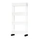 thumbnail image 1 of Bewildely Carrito de almacenamiento versátil de 3 niveles para organizar el baño. Rueda universal giratoria de 360°. Almacenamiento y organización del hogar Blanco, 4 capas 15 cm, 1 of 6