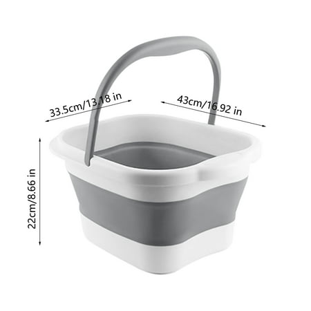 Qholemyo 13L Collapsible Foot Bath Bucket Household Massage Foot Soaking Basin Elevated To Knee Height Multifunctional Portable Foot Bath Tub